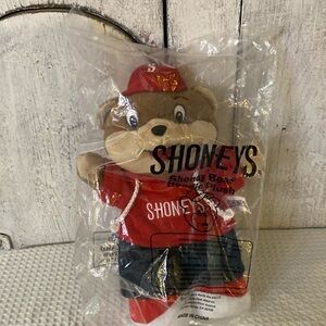 Vintage Shoney's Restaurant Stuffed Plush Bear Mascot New in Original Bag 13”